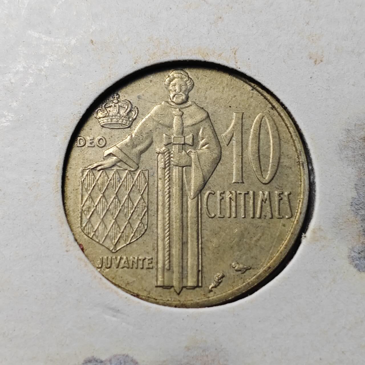 KK钱币收藏小铺  第369场  2月预留时间 周末发货  摩纳哥10分