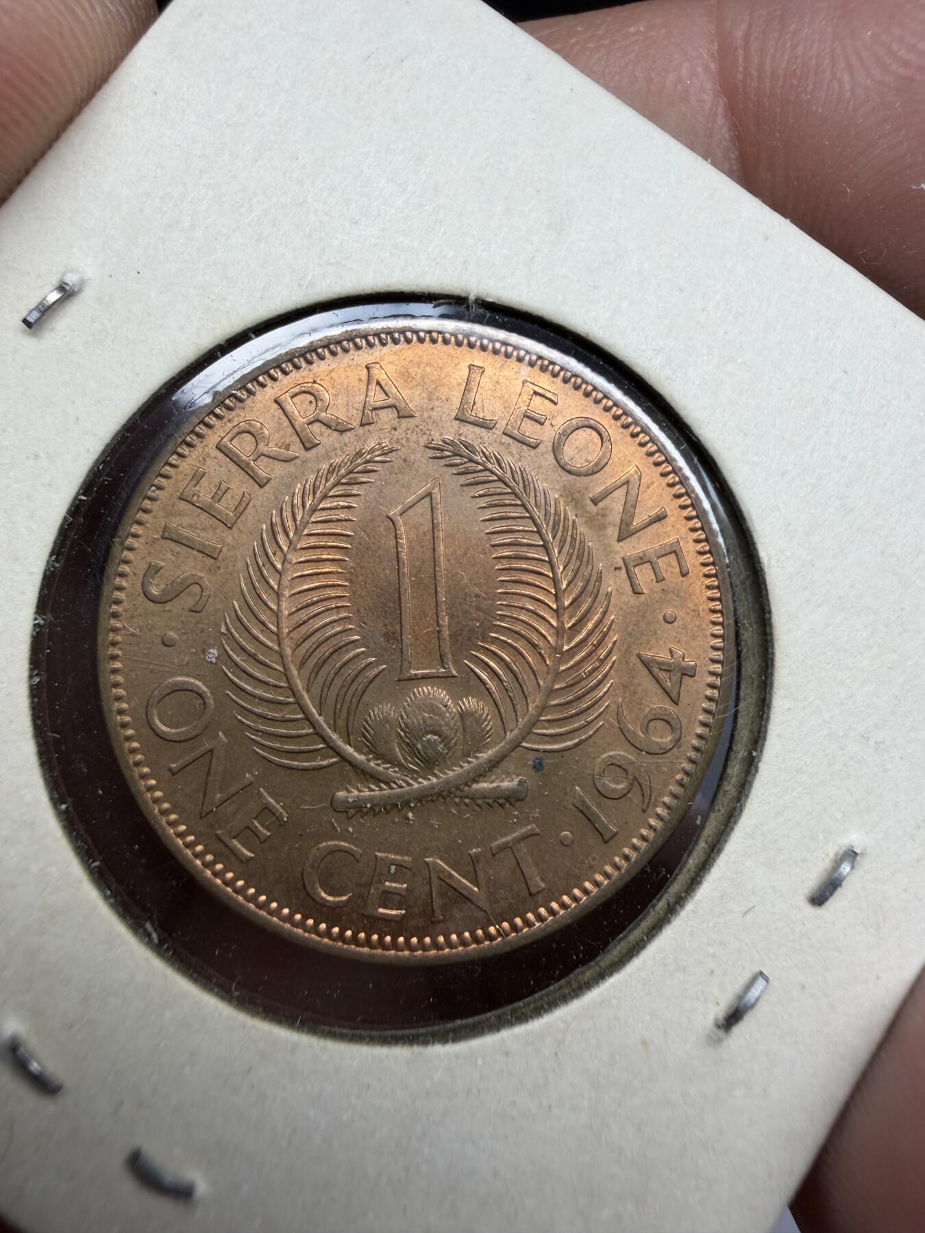 2025年集古藏今外币拍卖第十期-第6场—（总第286拍），可以寄存60天，满160元包邮。 1964年塞拉利昂1分