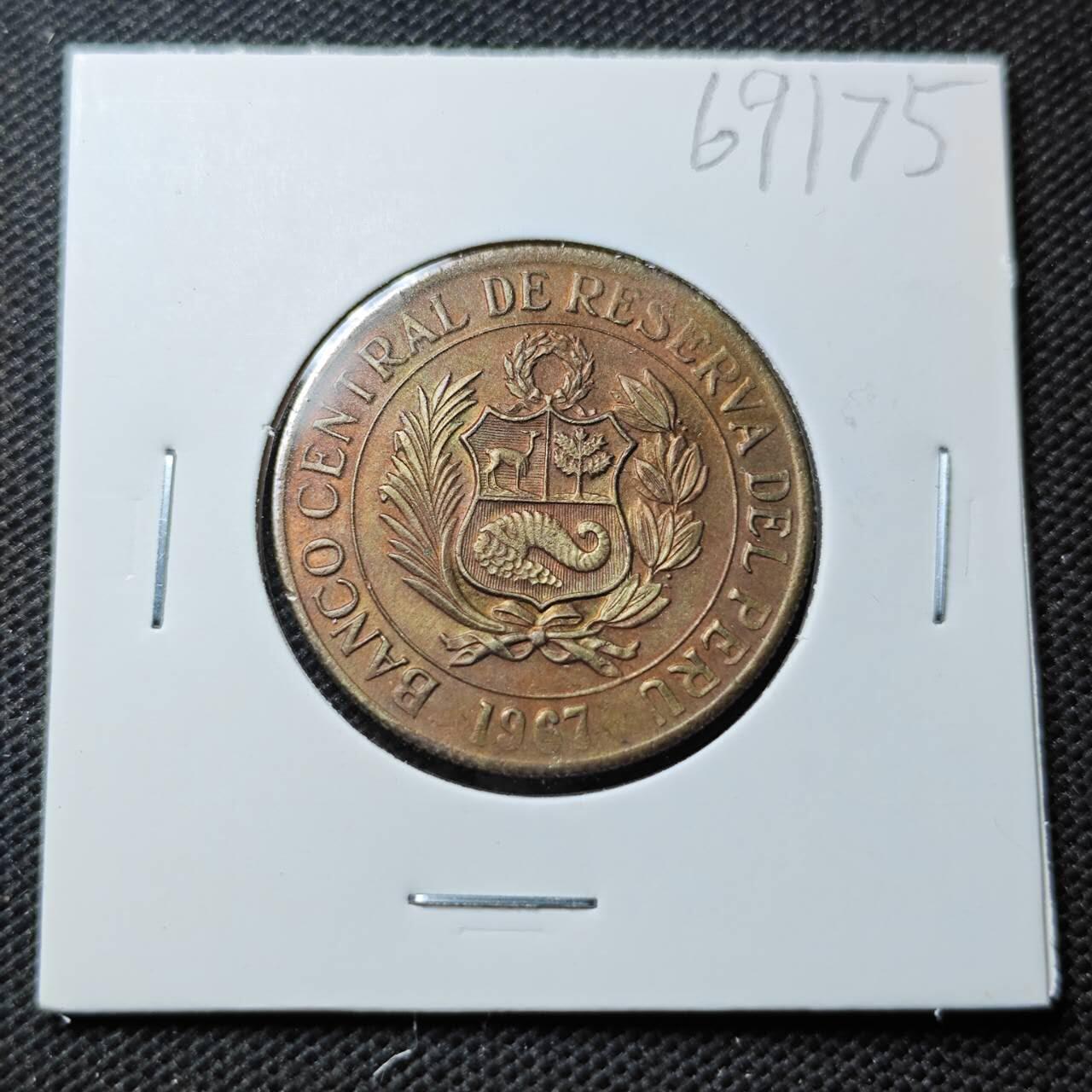 KK钱币收藏小铺  第369场  2月预留时间 周末发货  秘鲁1索尔铜币