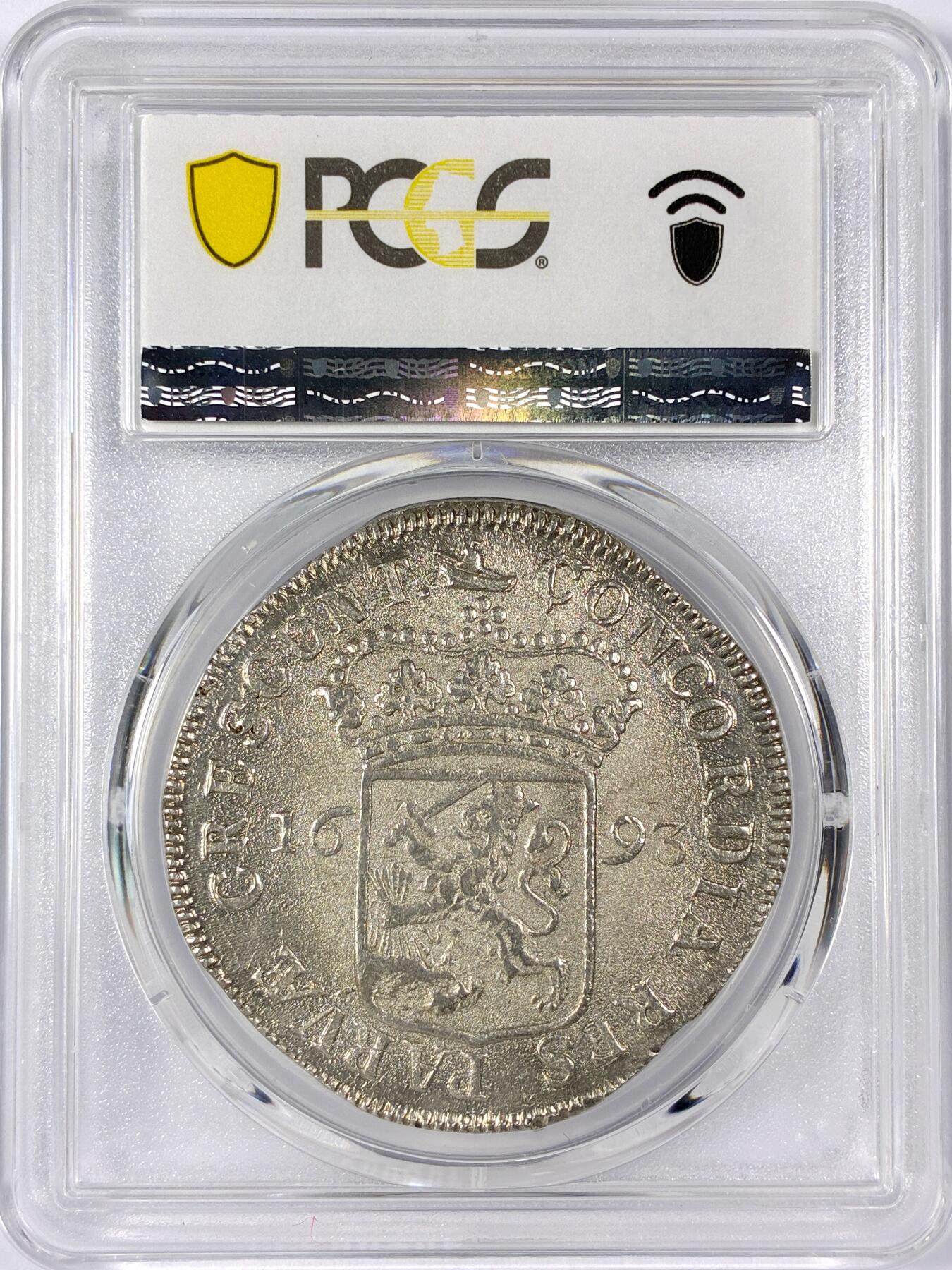 【雨安】【世界币章114期】2025-11-15 周六 19:30 保真 8秒倒数自动落锤 高效拍卖 [评级欧洲] Netherlands 荷兰 共和国 西弗里斯兰省 1杜卡特 1693年 PCGS-MS63