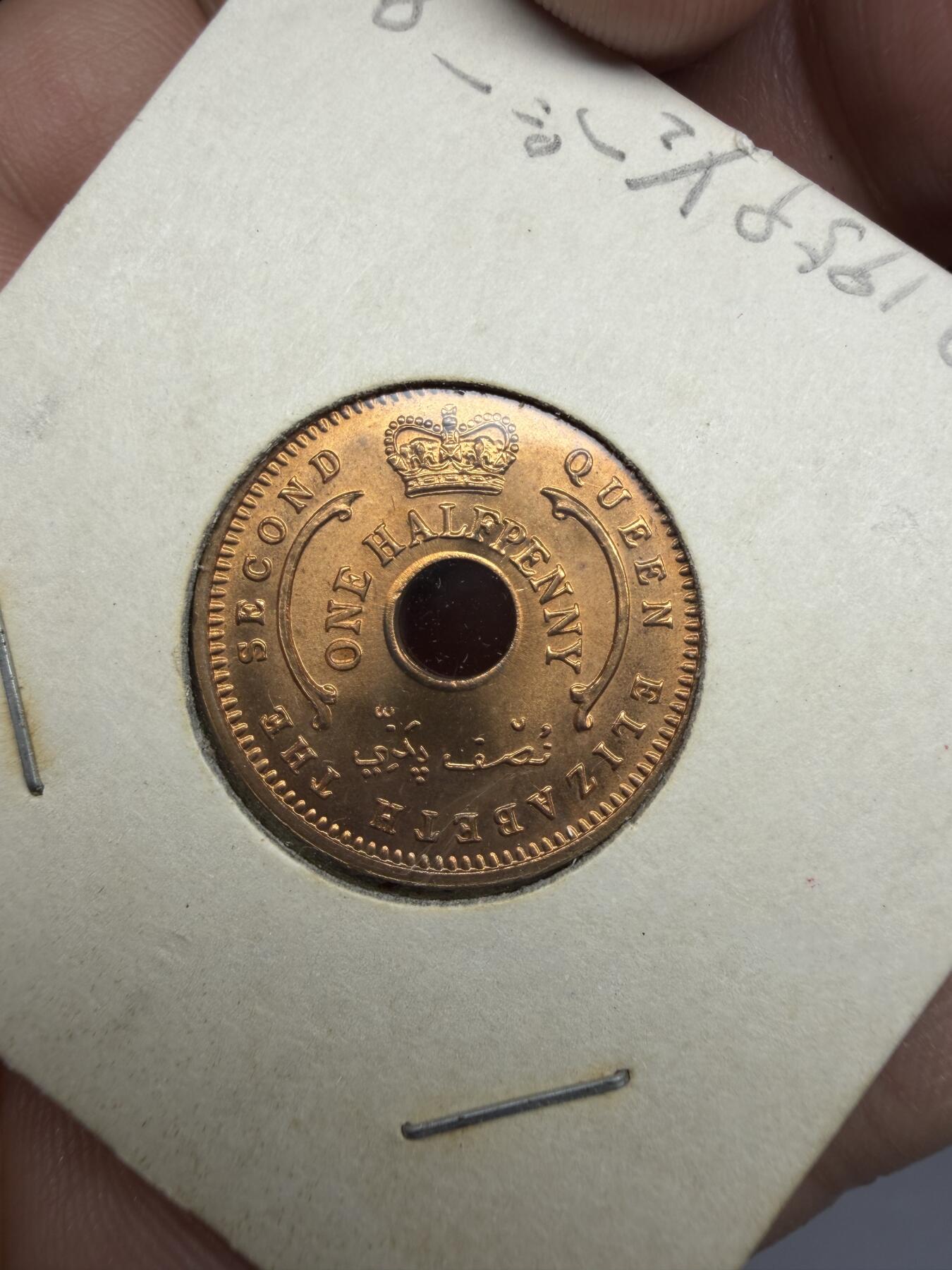 2025年集古藏今外币拍卖第十期-第6场—（总第286拍），可以寄存60天，满160元包邮。 1959年英属尼日利亚1/2便士