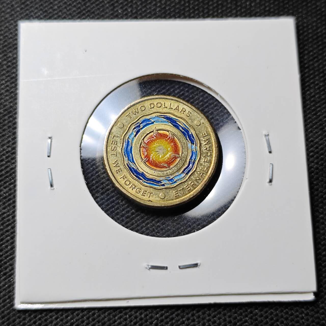 KK钱币收藏小铺  第369场  2月预留时间 周末发货  2018澳大利亚2元彩色纪念币 