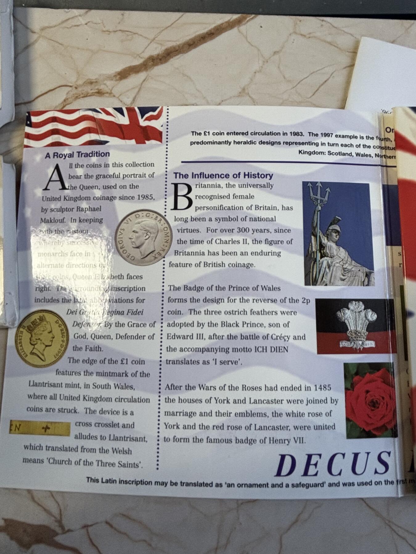 第181期拍卖 卡册 英国1997年硬币8枚套币