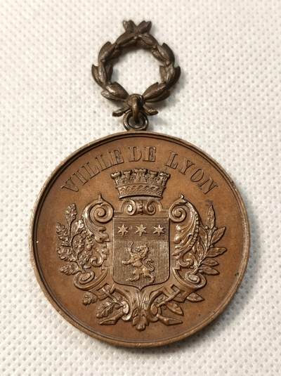 甄臻铺-世界币章拍卖（第39期）送拍享返佣金等优惠多多 - 法国 鲁昂射击协会奖章 铜 42.5mm  3.8mm  33.9g