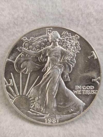 G&W世界散币，银币处理专场（第36场） - 美国1987年行走女神1元  银币