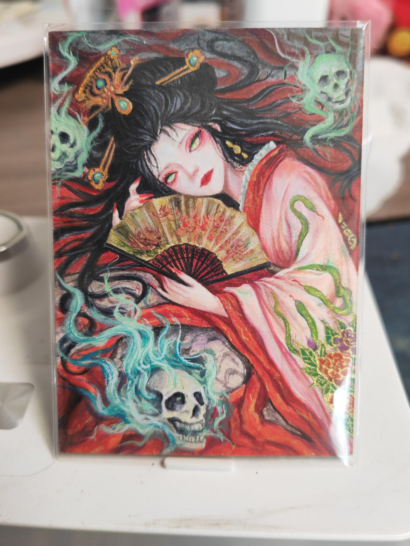 阳大大卡牌拍卖第82期（持续收拍品，周五晚上九点截拍，进群福利早知道） 【手绘卡】知名画师 可乐酱 白骨夫人