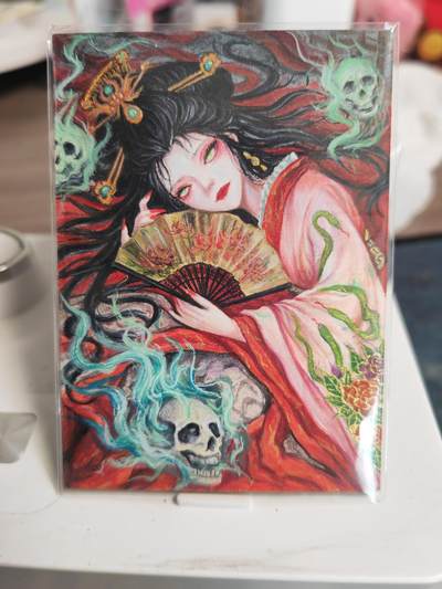 阳大大卡牌拍卖第82期（持续收拍品，周五晚上九点截拍，进群福利早知道） - 【手绘卡】知名画师 可乐酱 白骨夫人