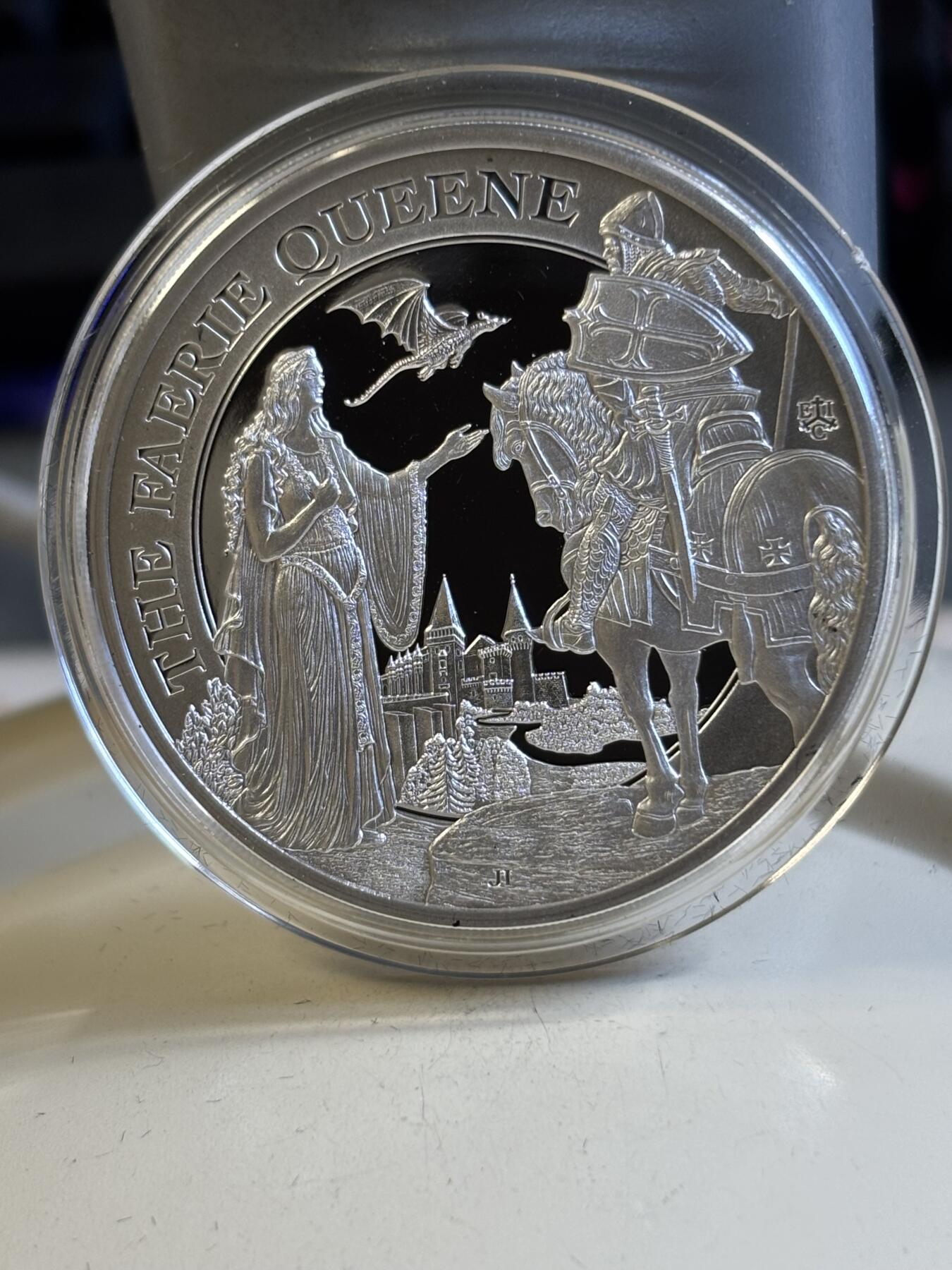 第181期拍卖 圣赫勒拿和特里斯坦达库尼亚2022年仙后1盎司银币，999银，发行1000枚