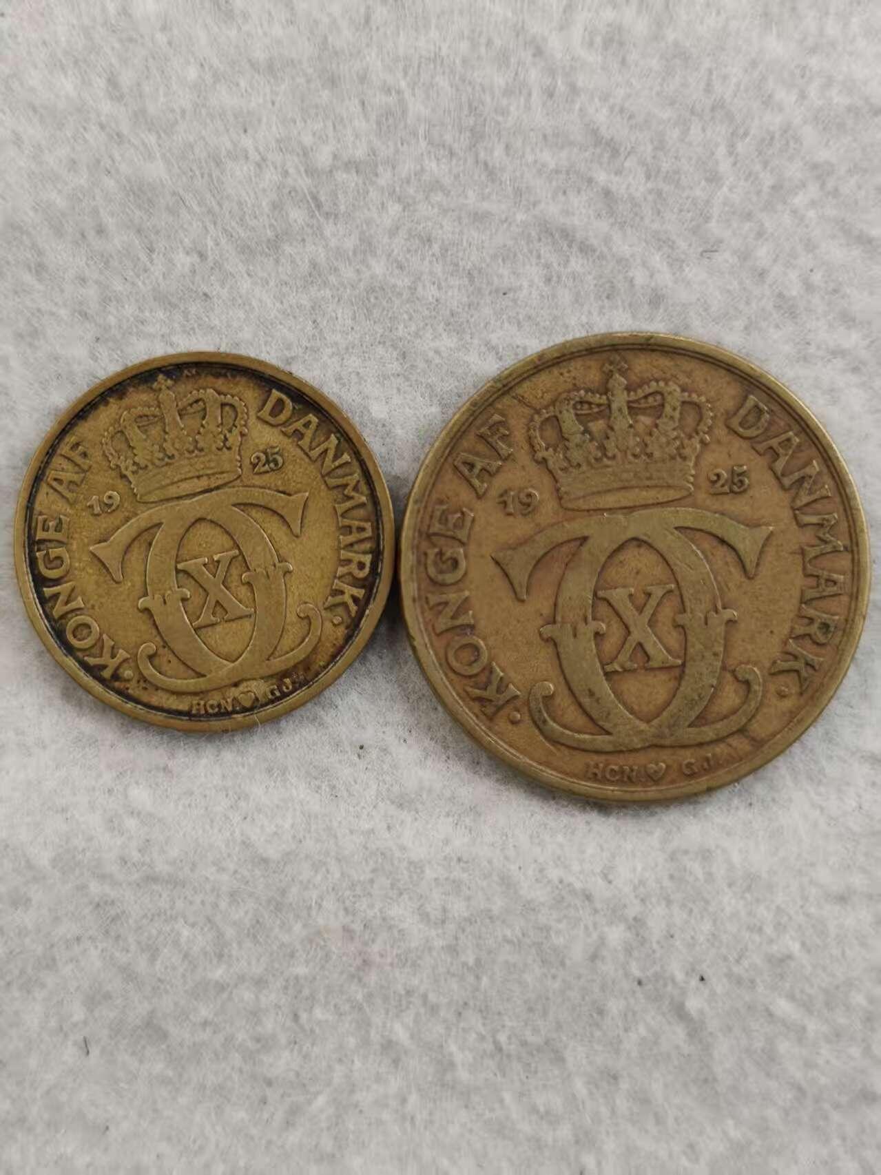 G&W世界散币，银币处理专场（第36场） 丹麦1，2克朗  2枚