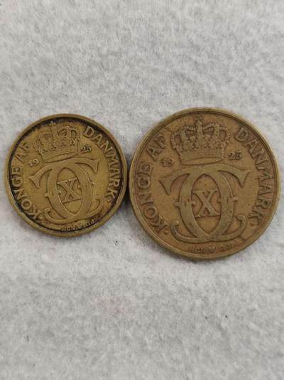 G&W世界散币，银币处理专场（第36场） - 丹麦1，2克朗  2枚