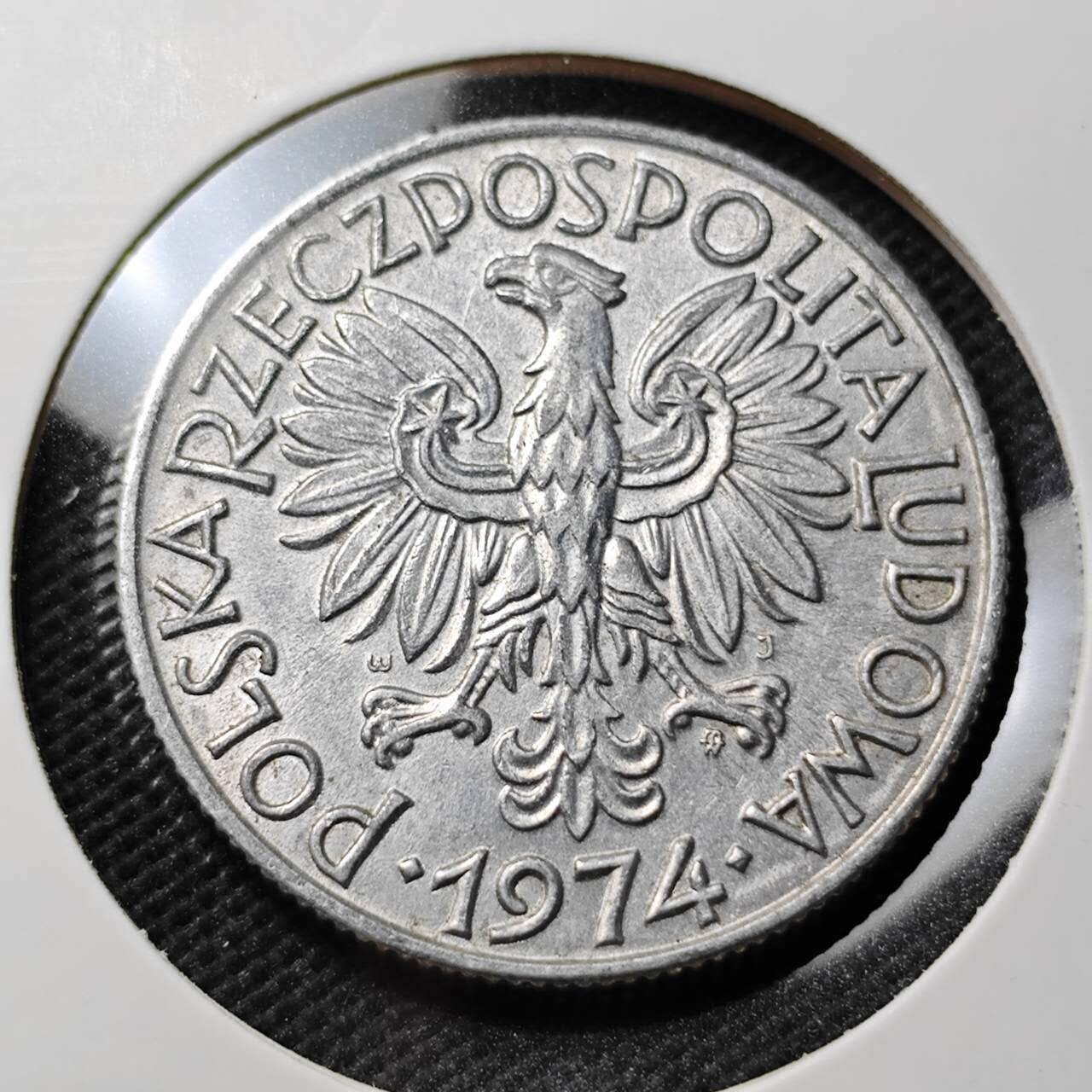 KK钱币收藏小铺  第369场  2月预留时间 周末发货  1974波兰5兹罗提