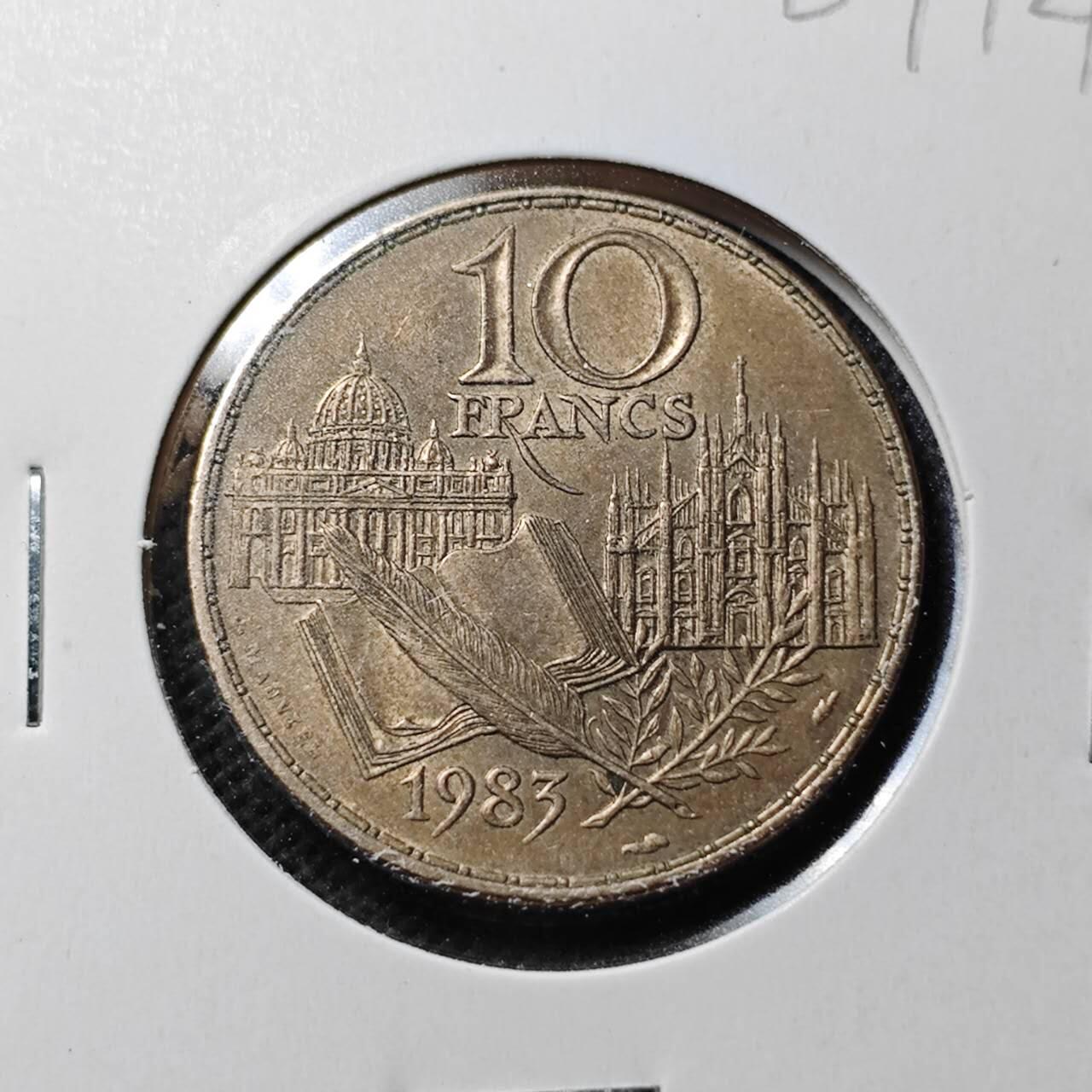 KK钱币收藏小铺  第369场  2月预留时间 周末发货  法国10法郎纪念币