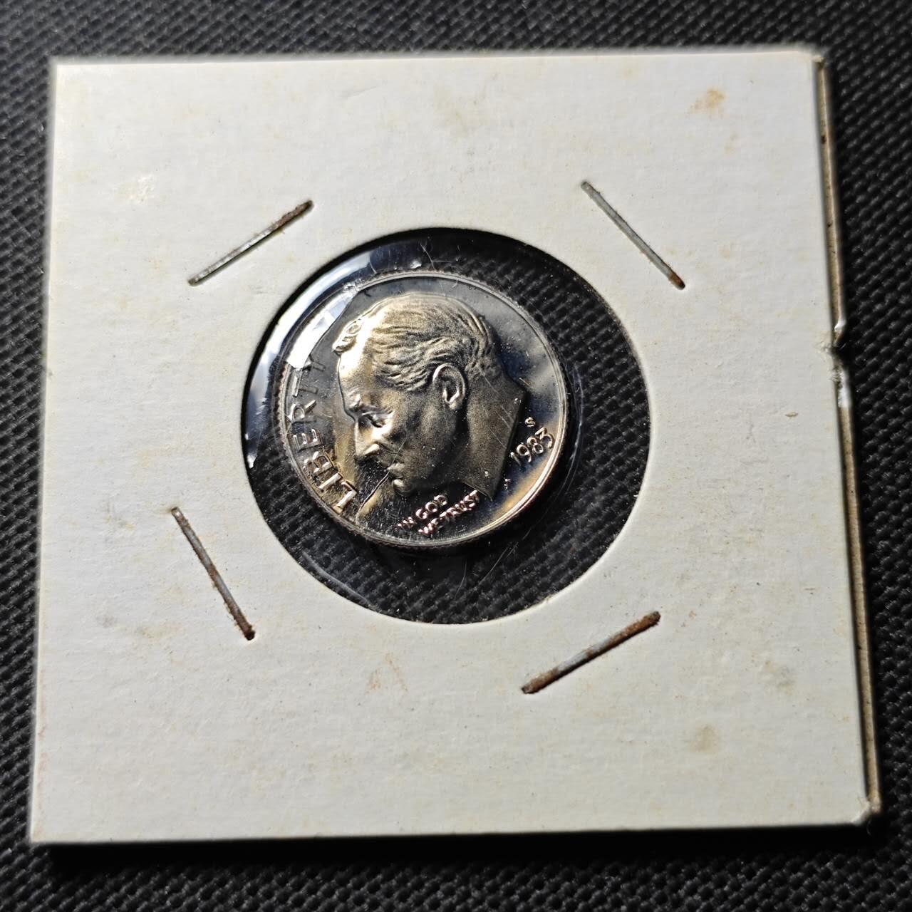 KK钱币收藏小铺  第369场  2月预留时间 周末发货  1983美国10分精制币