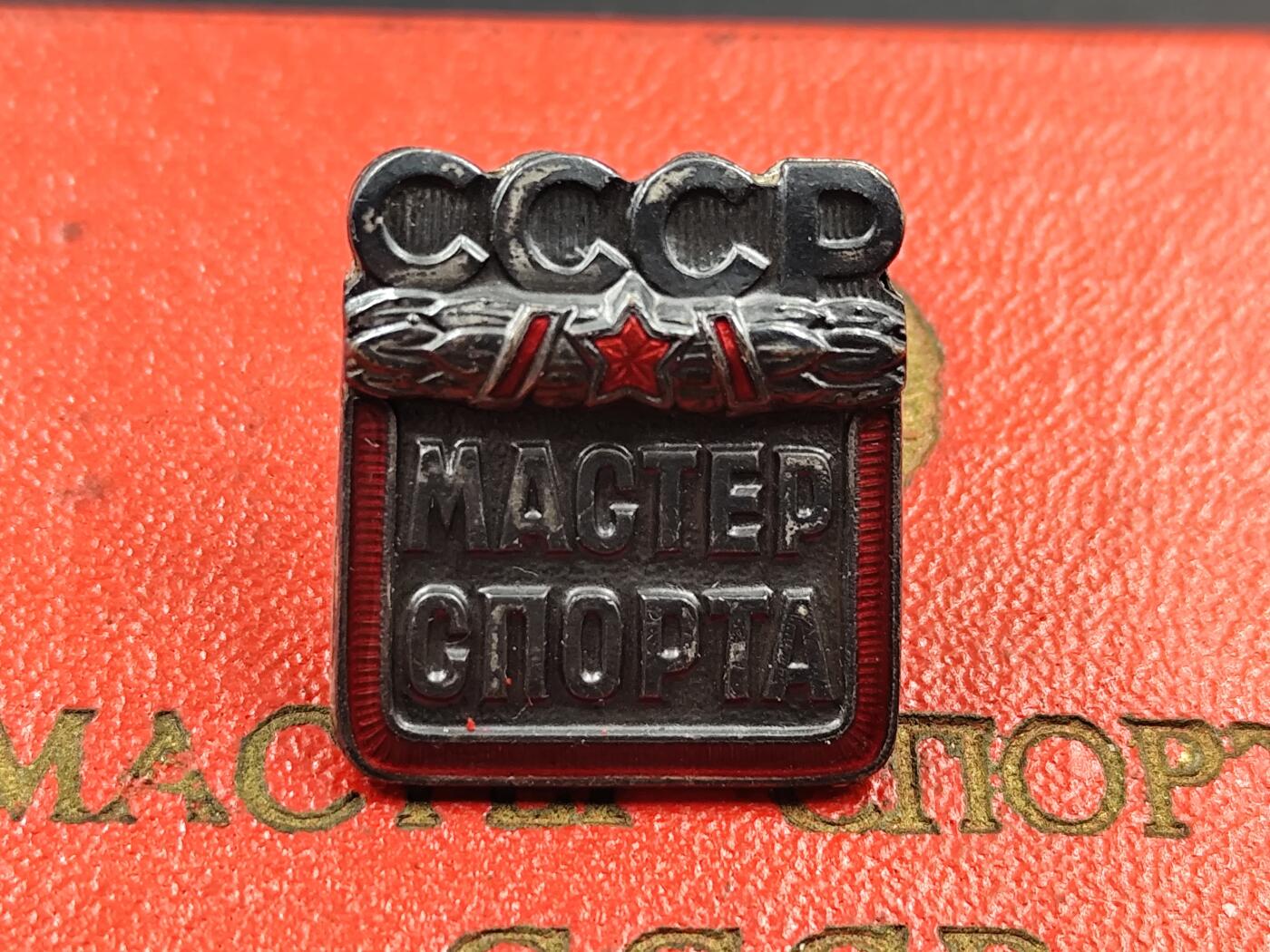 11月10日奖章钱币专场 苏联体育大师证章帅气的小伙子 附证书