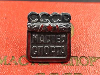 11月10日奖章钱币专场 - 苏联体育大师证章帅气的小伙子 附证书