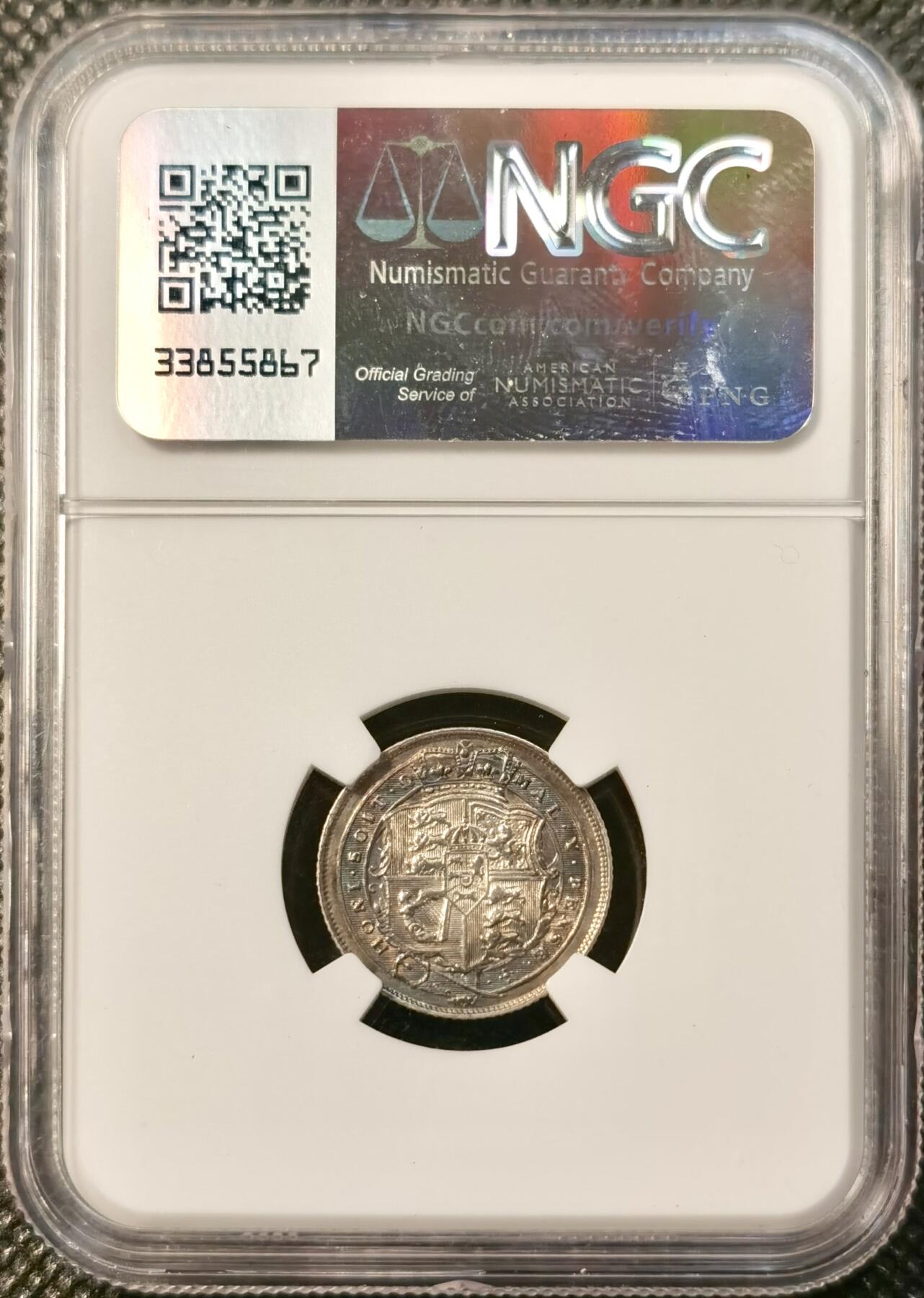 甄臻铺-世界币章拍卖（第39期）送拍享返佣金等优惠多多 NGC-UNCD 1820 乔三牛头6便士银币 麦稀奇没有记录 少见年份