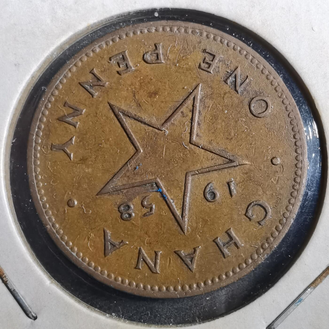 沼泽如烟--第902场 加纳1958年1便士