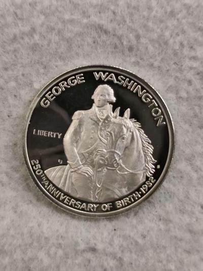 G&W世界散币，银币处理专场（第36场） - 美国1982年50分 银币 美国第一任总统乔治 华盛顿诞辰250周年