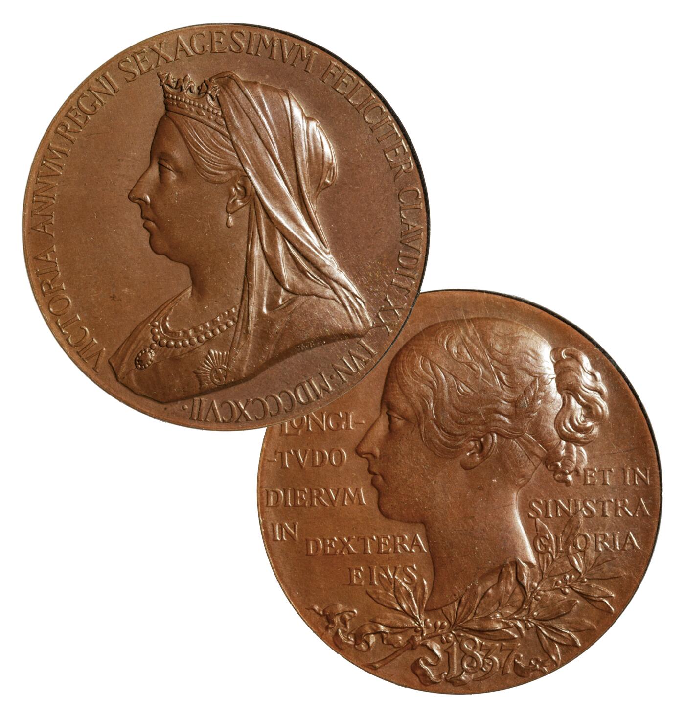 中新泰星2025年秋拍 钱币纪念章专场 1897年英国维多利亚女王登基60周年纪念大铜章一枚