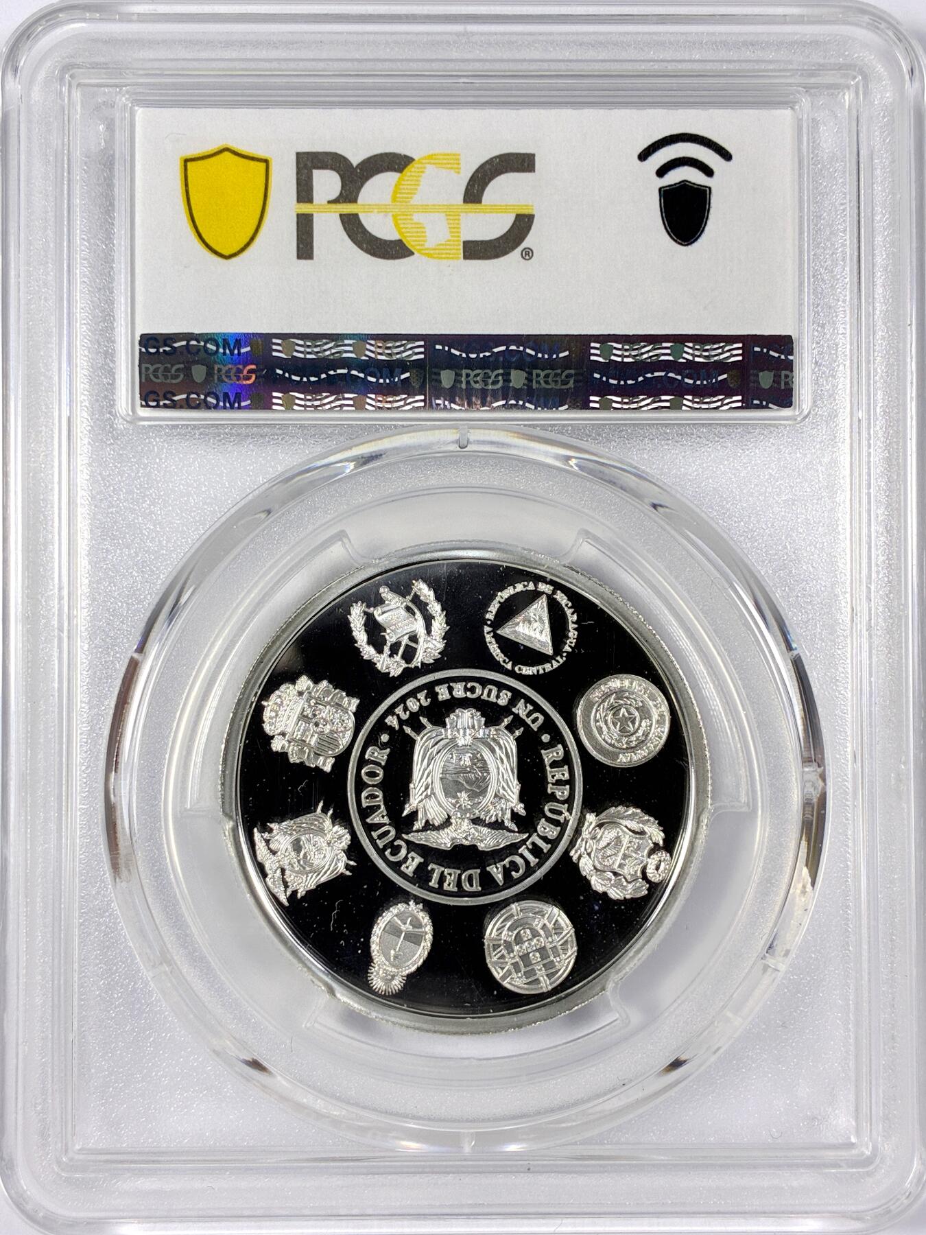 【雨安】【世界币章114期】2025-11-15 周六 19:30 保真 8秒倒数自动落锤 高效拍卖 [评级现代] Ecuador 厄瓜多尔 1苏克雷 2024年 首都基多 PCGS-PR70DCAM