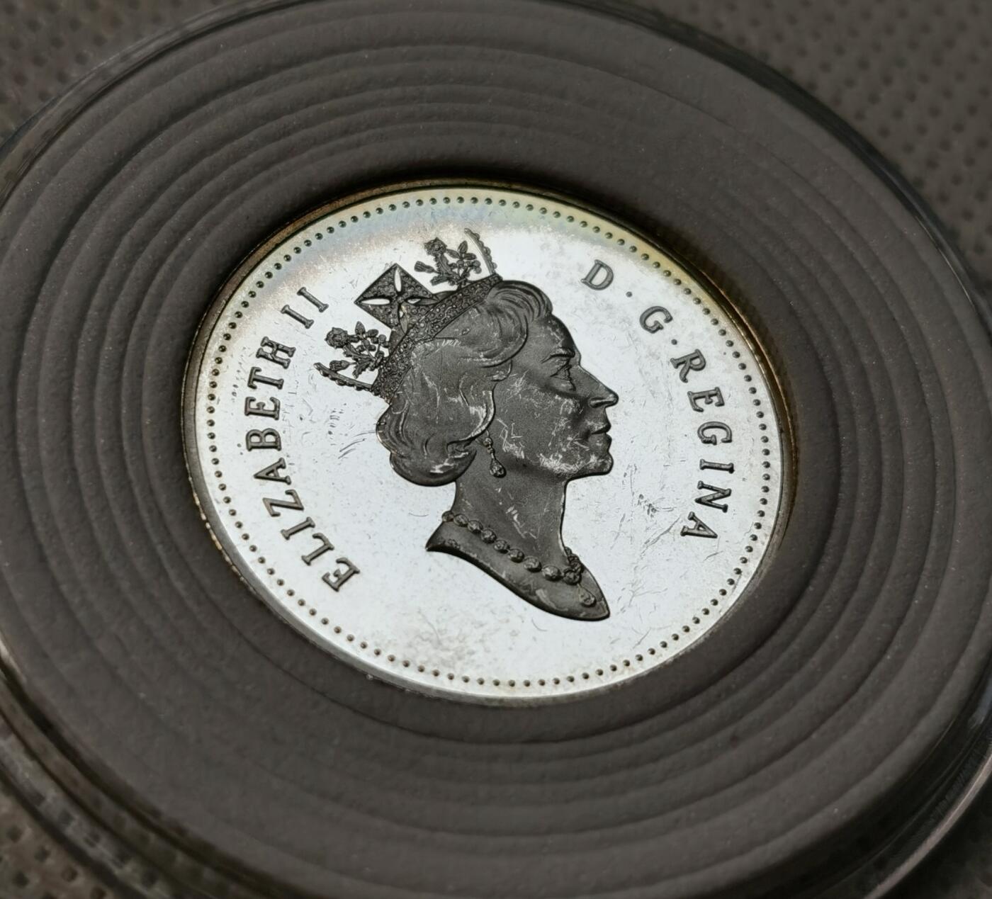 甄臻铺-世界币章拍卖（第39期）送拍享返佣金等优惠多多 加拿大灰噪鸦 PF 精制 50分银币  1995 27.13mm 2.08mm 9.34g 925Ag