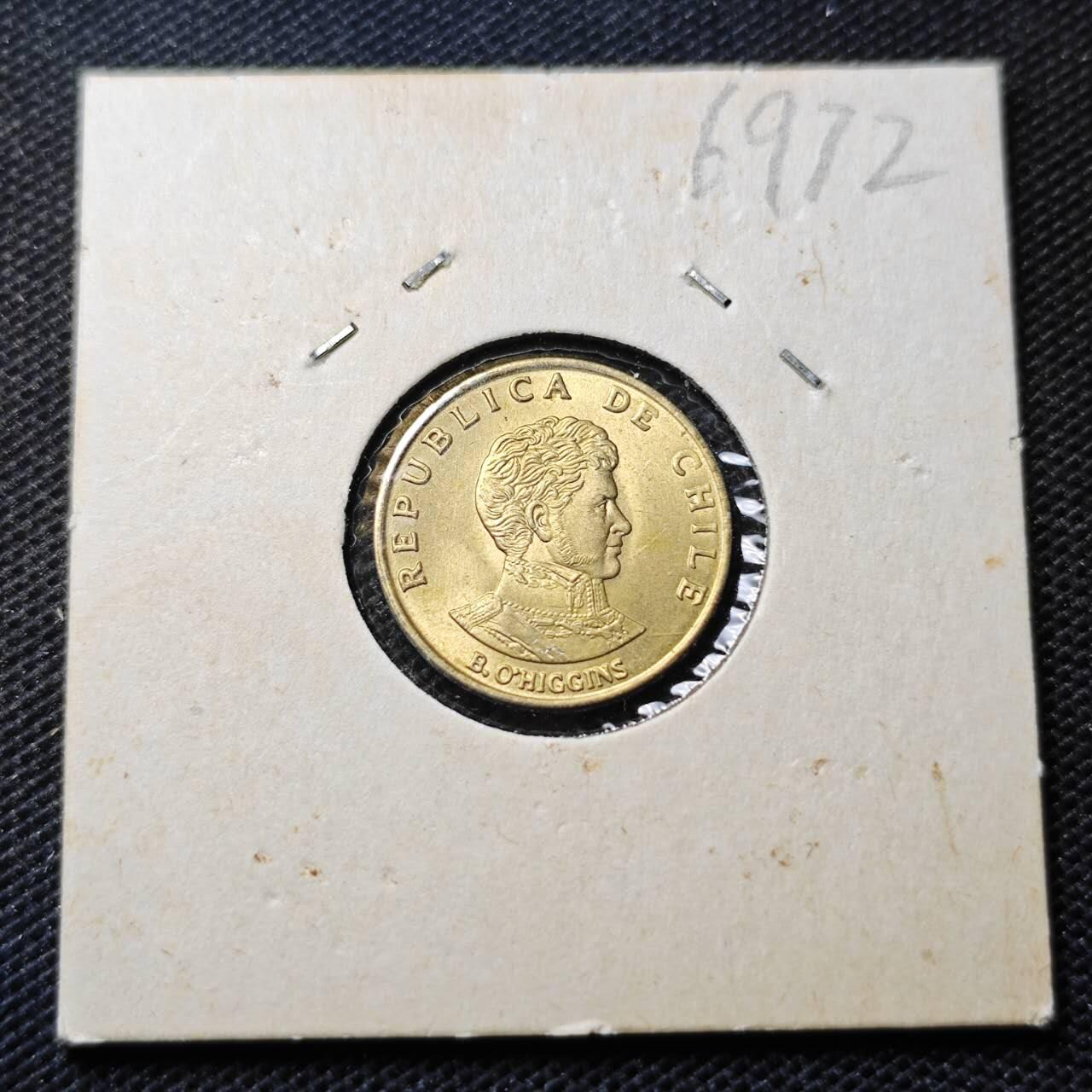 KK钱币收藏小铺  第369场  2月预留时间 周末发货  1971智利10分铜币 好品