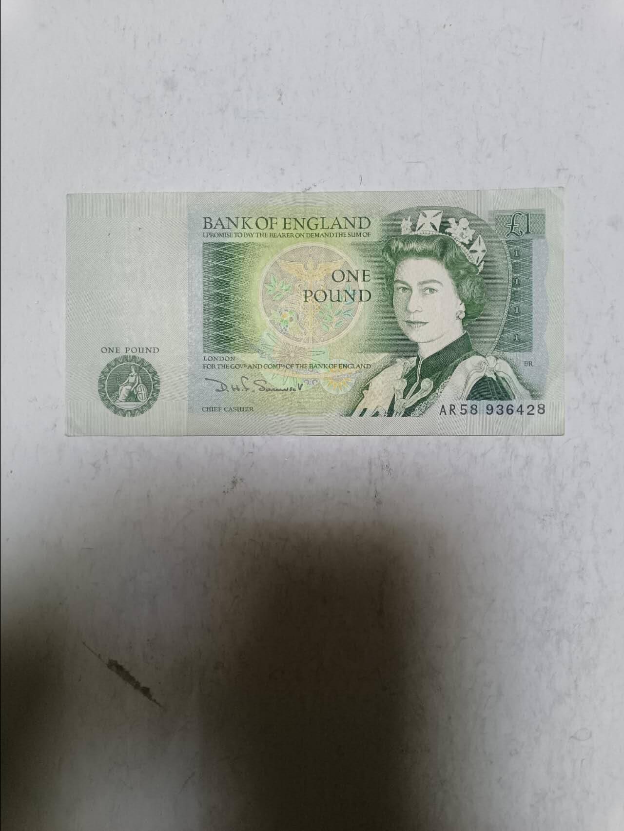 【20251117】非全新纸币第304场 英国D序列1镑