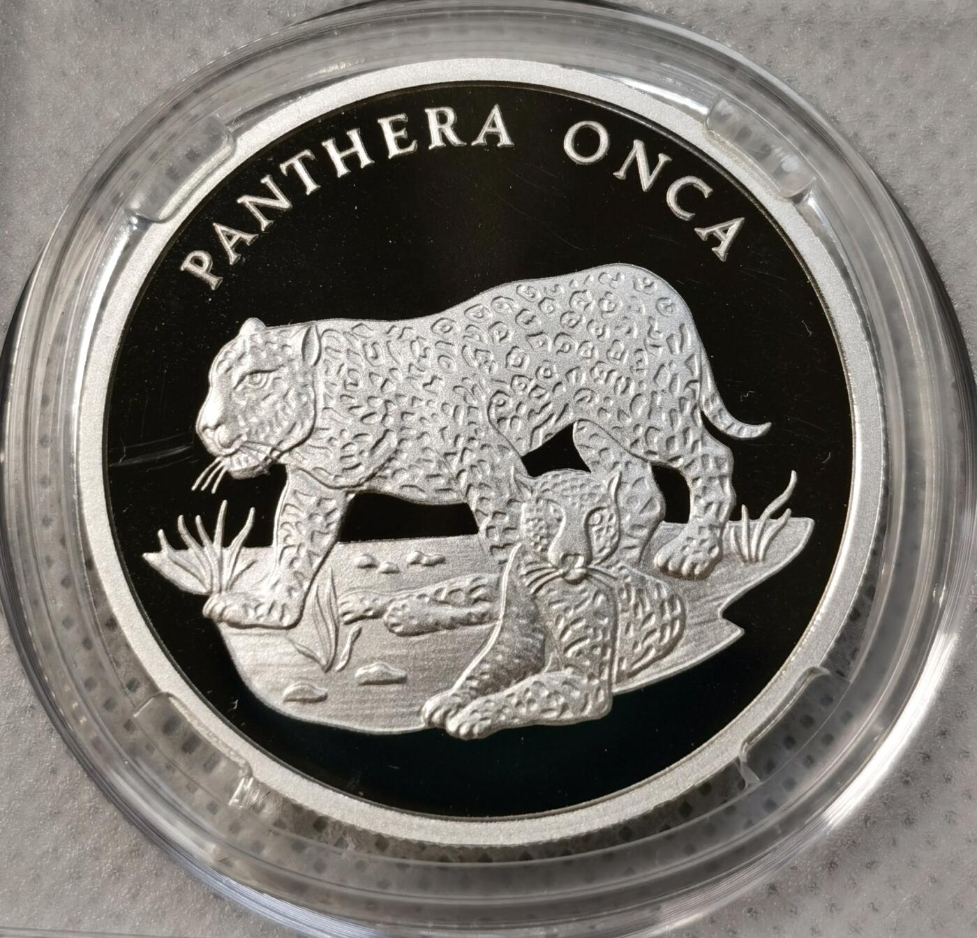 甄臻铺-世界币章拍卖（第39期）送拍享返佣金等优惠多多 世界自然基金会纪念银币 1986年精制纪念币 美洲豹