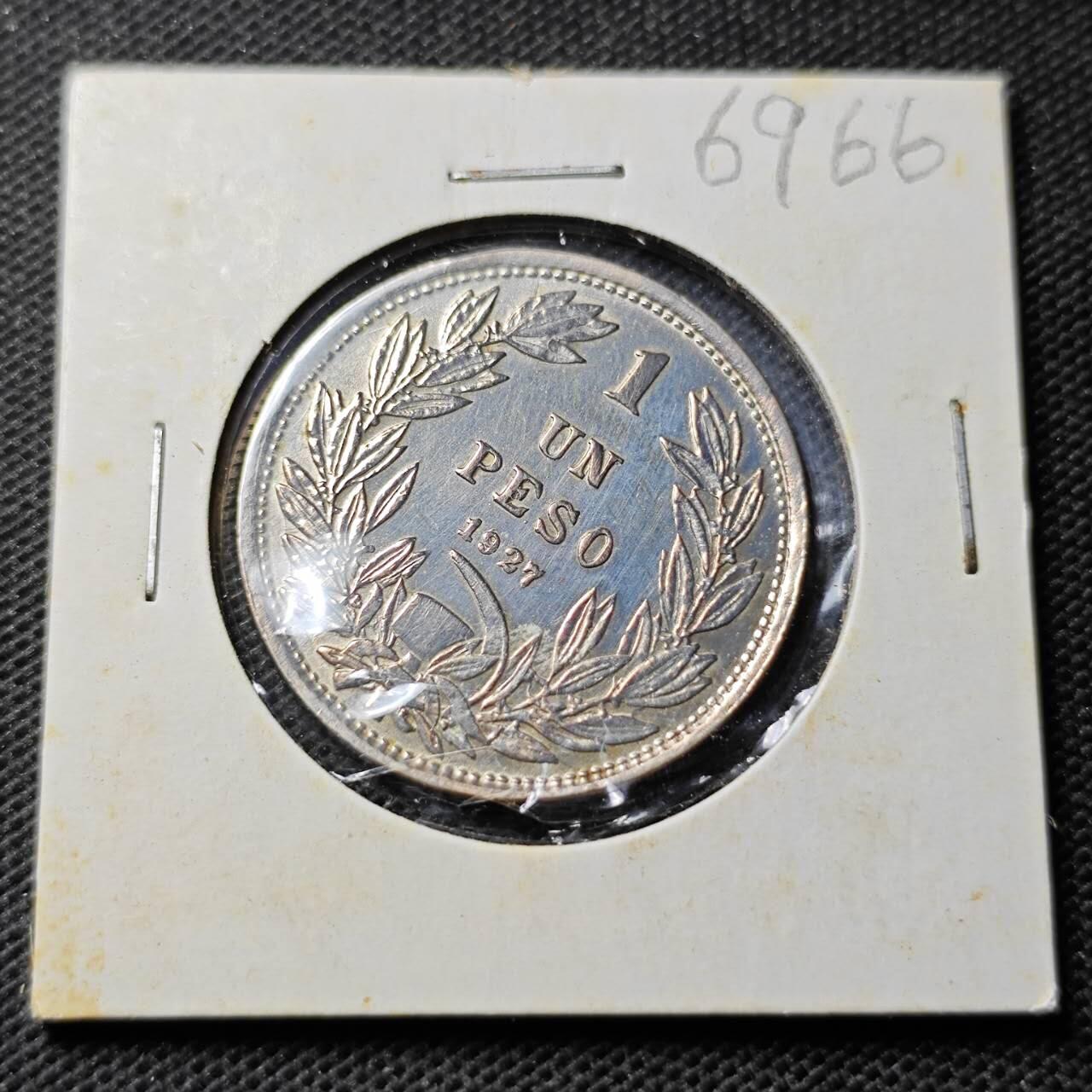 KK钱币收藏小铺  第369场  2月预留时间 周末发货  1927智利1比索镍币