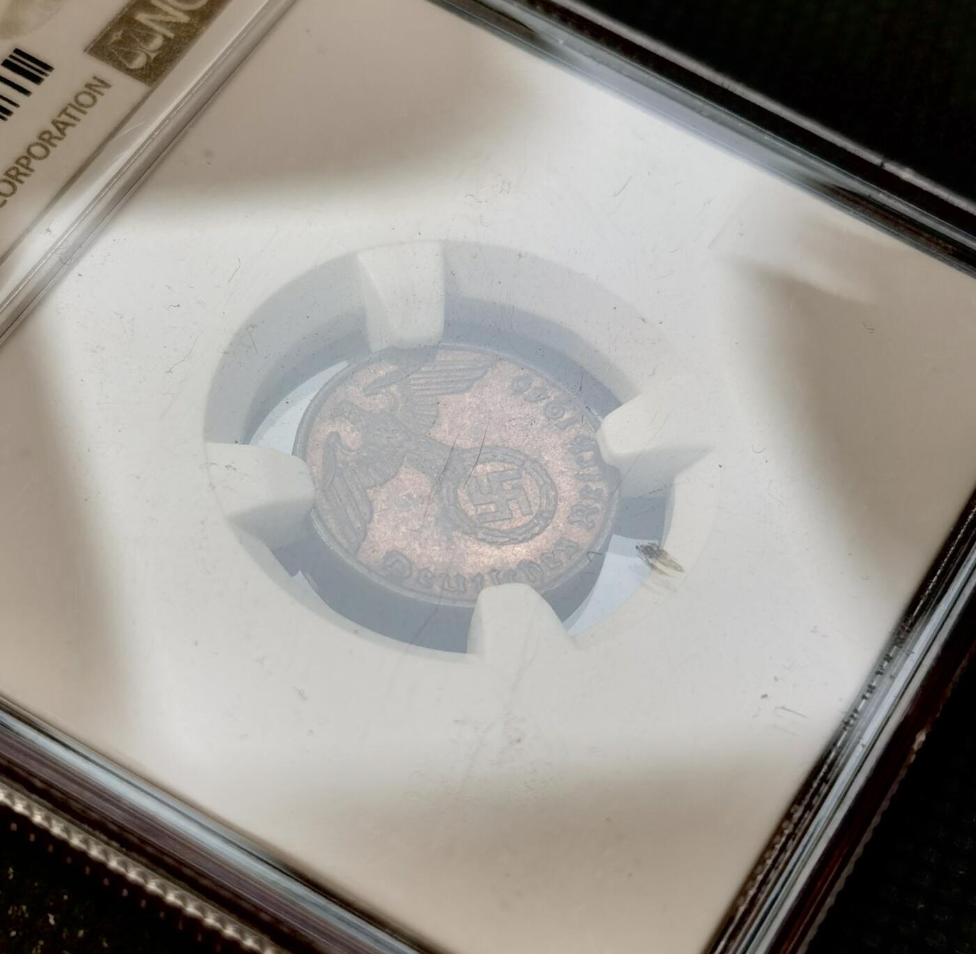 甄臻铺-世界币章拍卖（第39期）送拍享返佣金等优惠多多 NGC-MS62BN 德国1940年A版1芬尼铜币