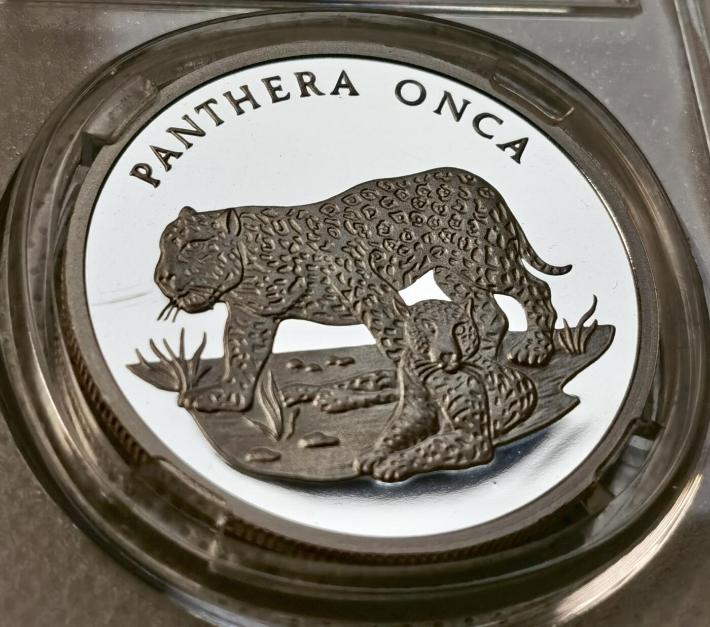 甄臻铺-世界币章拍卖（第39期）送拍享返佣金等优惠多多 世界自然基金会纪念银币 1986年精制纪念币 美洲豹