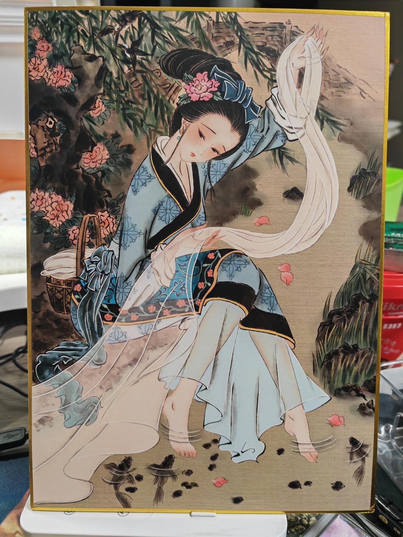 阳大大卡牌拍卖第82期（持续收拍品，周五晚上九点截拍，进群福利早知道） 【A4色纸】心染 西施浣纱 A4色纸