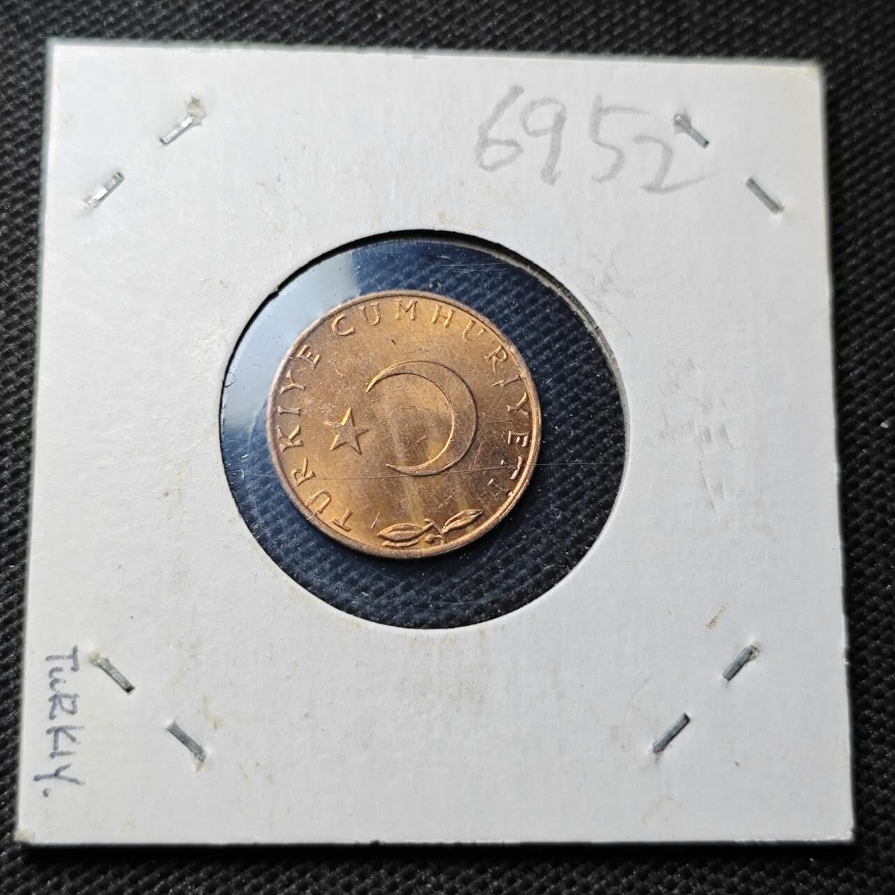 KK钱币收藏小铺  第369场  2月预留时间 周末发货  土耳其5库鲁铜币 好品