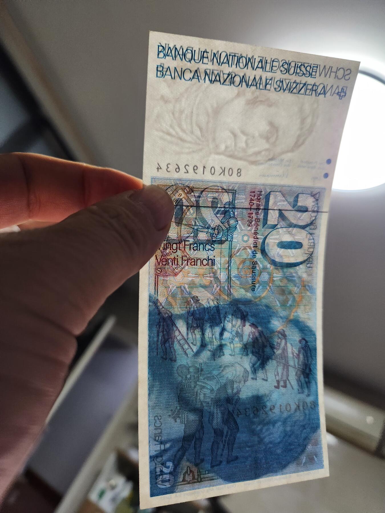 11月14号晚上8点 外国纸币自动截拍第56场 瑞士20法郎几乎全新