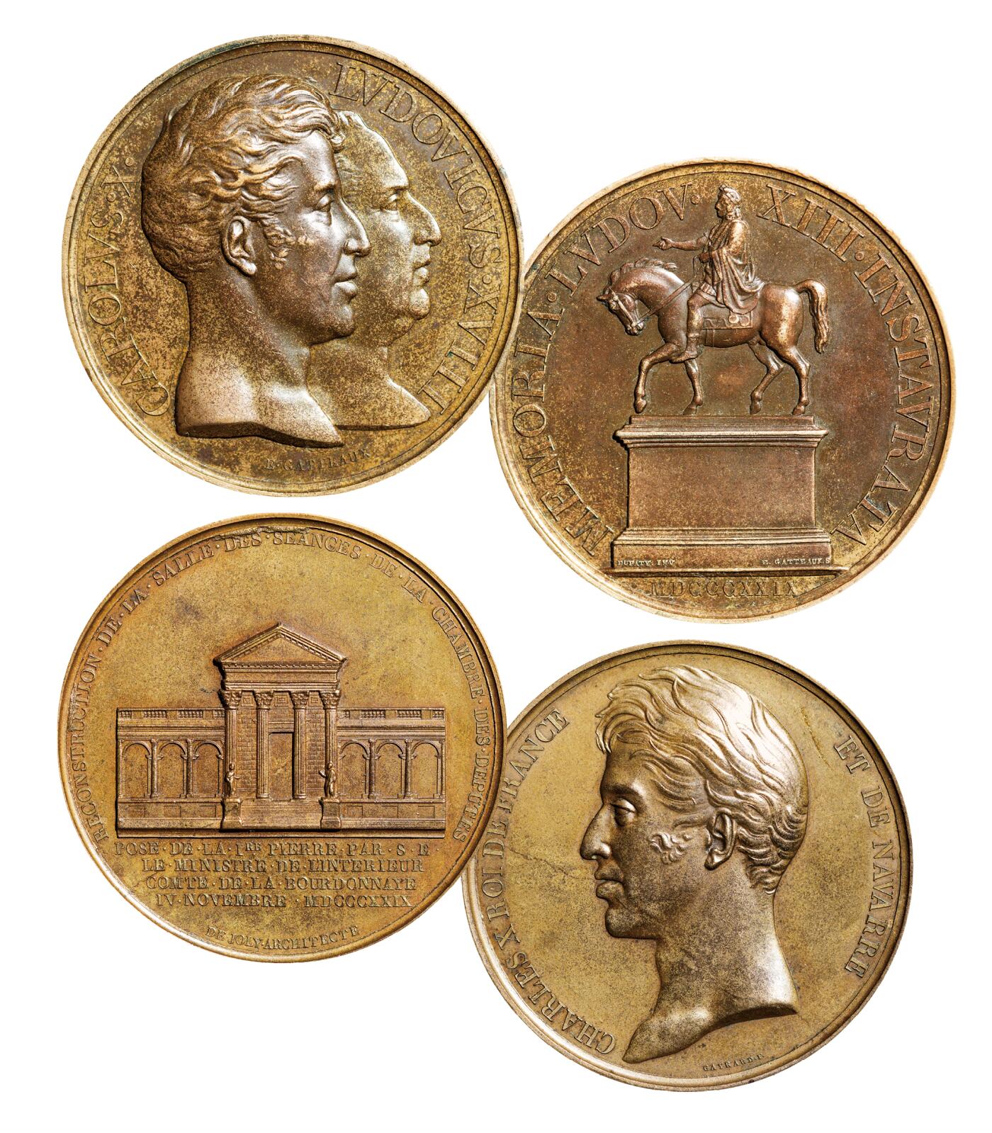 中新泰星2025年秋拍 钱币纪念章专场 19世纪早期法国铜章两枚一组