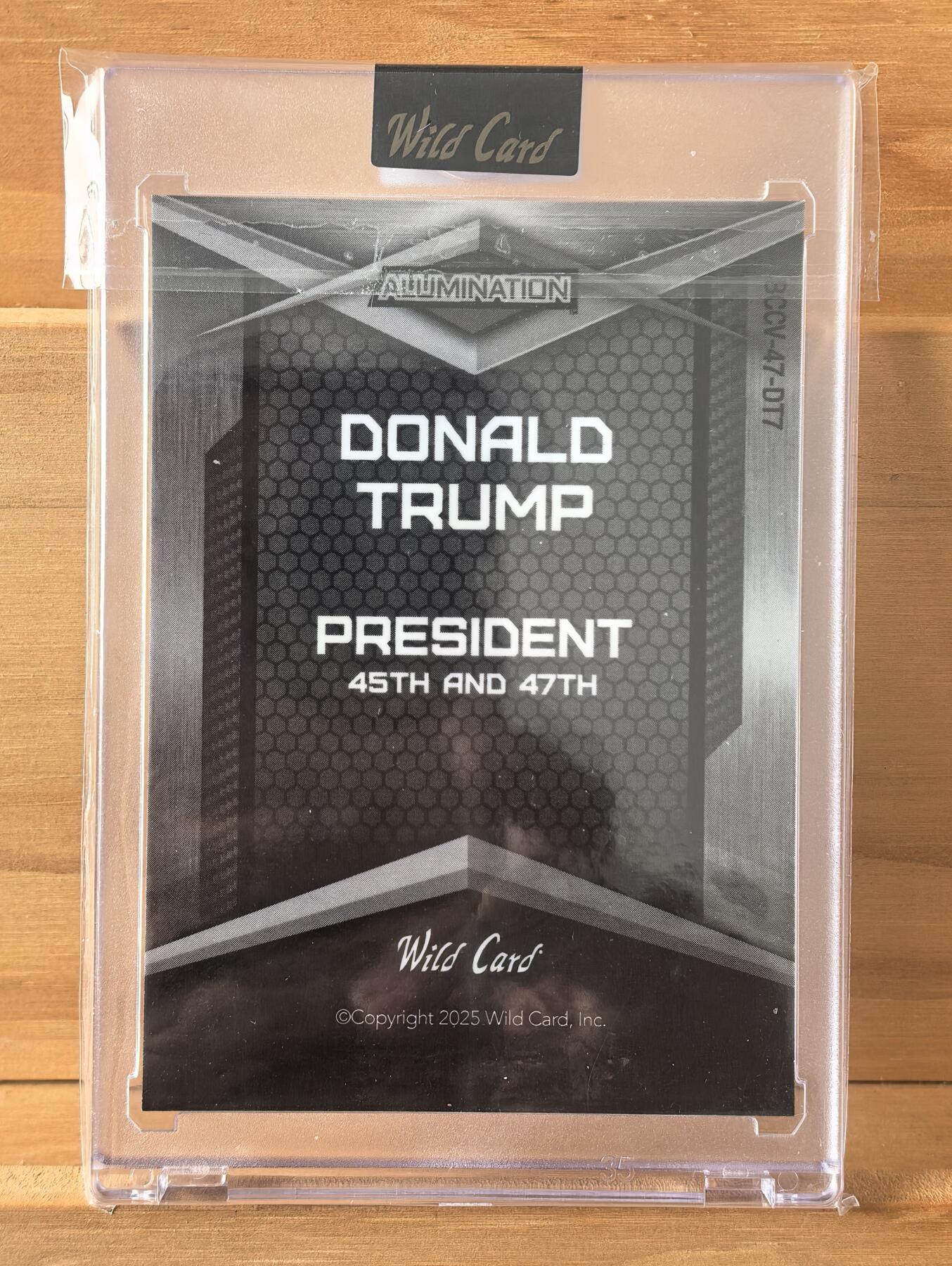 曲院风荷  5/5 编 尾编  原封砖 唐纳德 特朗普 第45届与47届美国总统 2025 Wild Card Alumination Donald Trump  为祖国发展不遗余力的川建国同志 