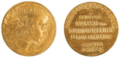 中新泰星2025年秋拍 徽章 纪念章及金银器专场 - 清代德国驻上海喀司鲁巴子弹厂纪念金章一枚