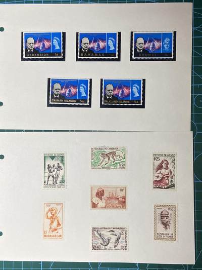 2025年第一百二十八场(总第一百五十四场）外国好品散币、邮币封和邮票场(免佣金) - 邮票12枚