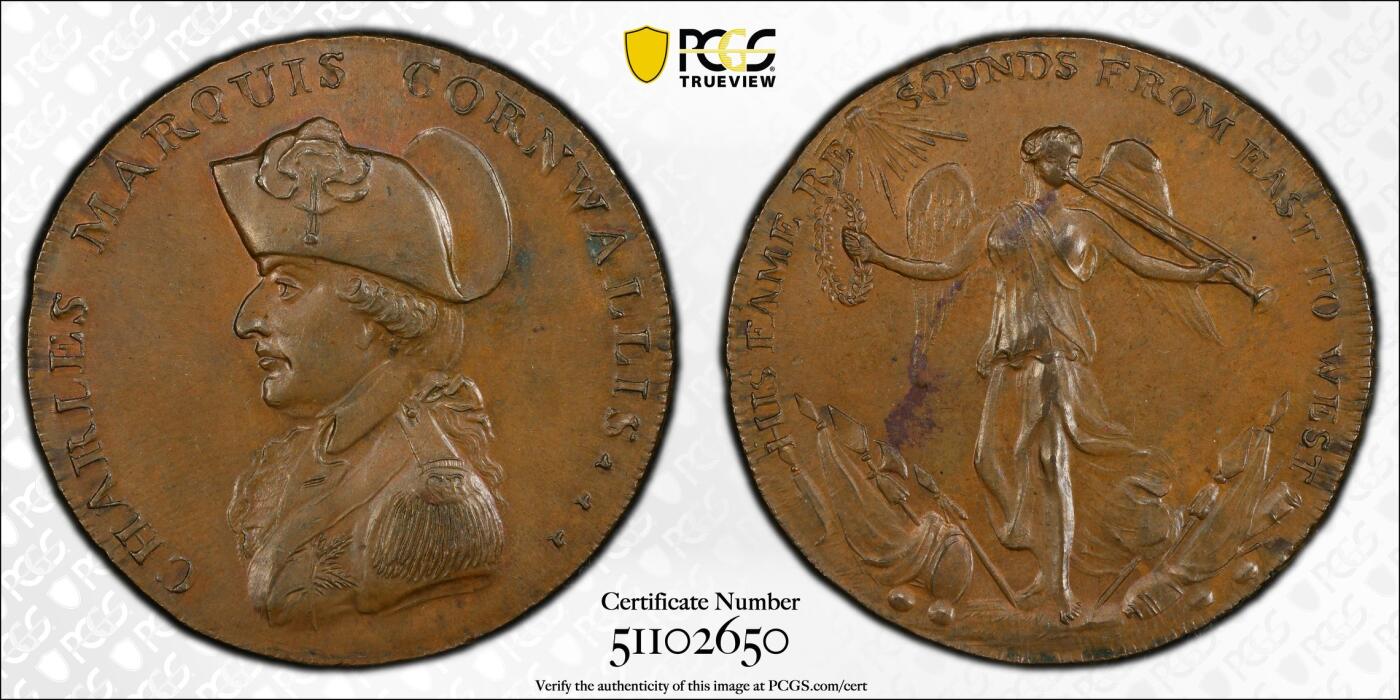 博洋堂世界钱币拍卖第146期（全场包邮） PCGS MS63BN 英国1794年萨福克郡1便士代用币TOKEN，名家旧藏