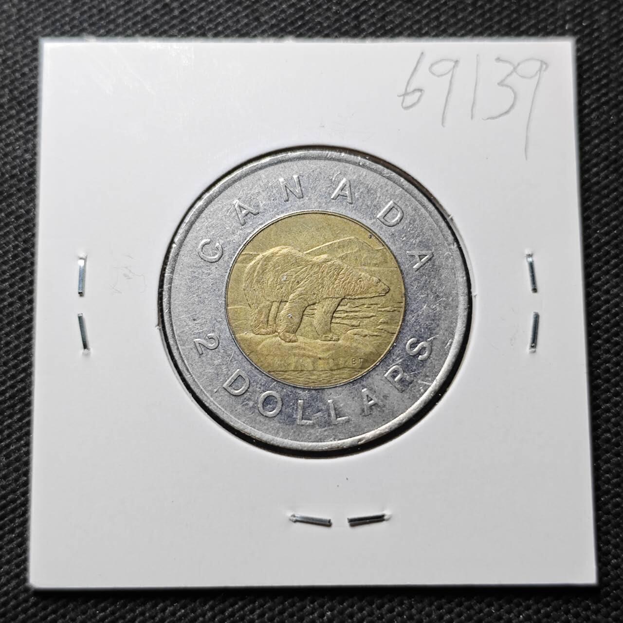 KK钱币收藏小铺  第369场  2月预留时间 周末发货  加拿大2元