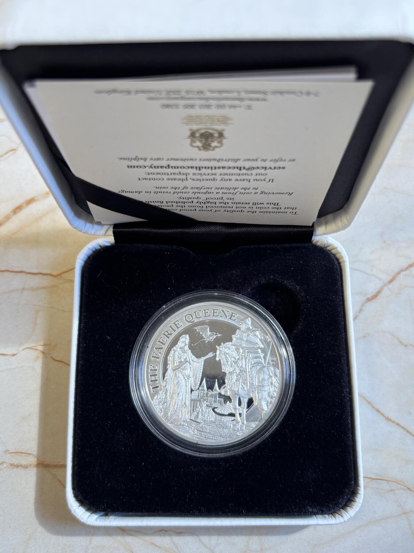 第181期拍卖 圣赫勒拿和特里斯坦达库尼亚2022年仙后1盎司银币，999银，发行1000枚