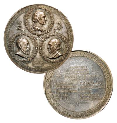 中新泰星2025年秋拍 钱币纪念章专场 - 1894年米兰第一届钱币邮票展纪念银样章一枚