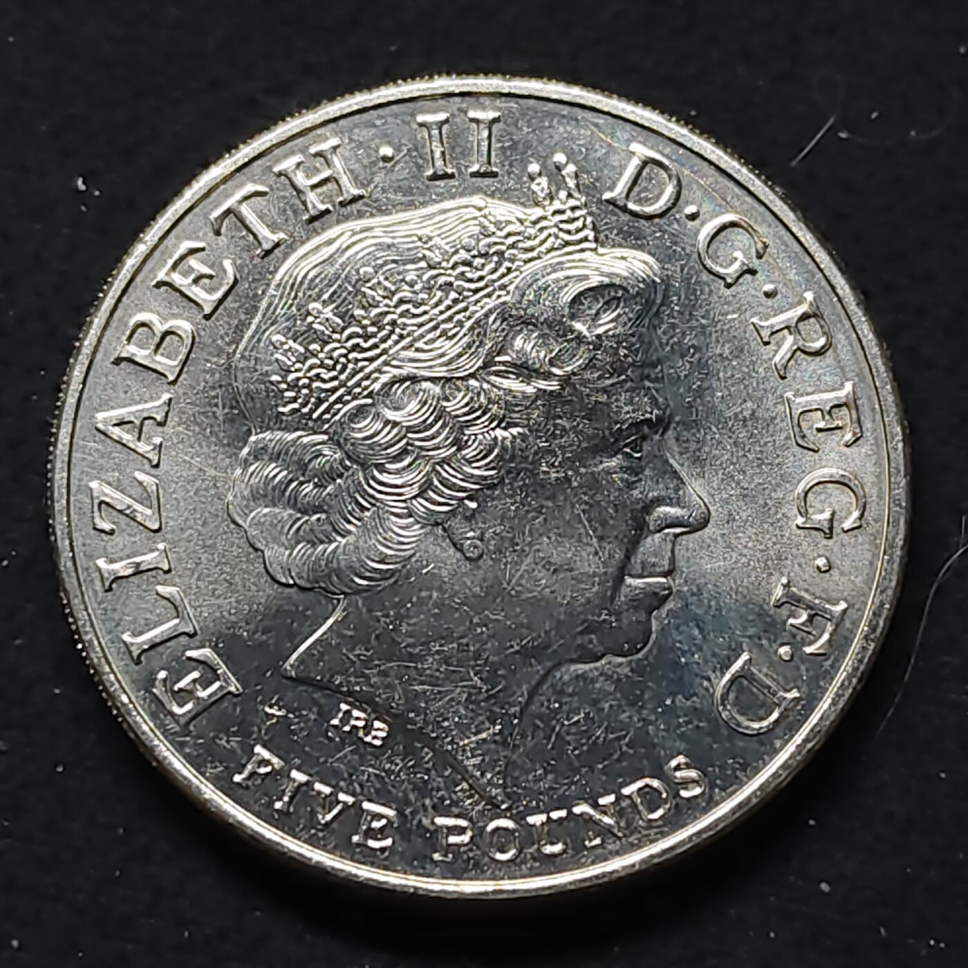 【全场包邮】纯粹捡漏拍476场（免费代拍第13场）调整中 英国2005年5镑特拉法尔加海战200周年纳尔逊将军克朗型纪念币