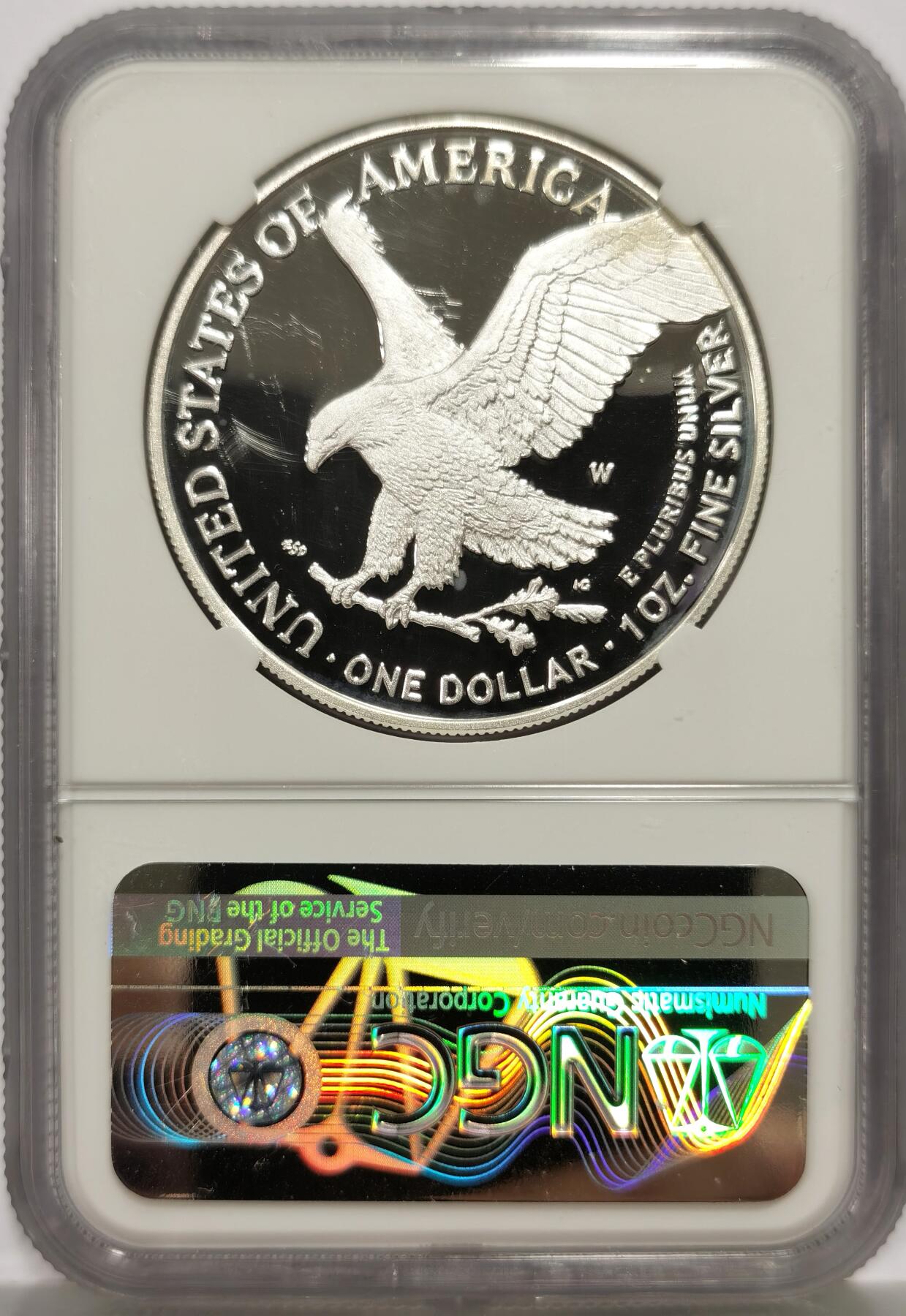 博洋堂世界钱币拍卖第146期（全场包邮） NGC PF70UC 美国2023年鹰洋自由行走女神扬翅鹰1美元精制银币，PROOF精制币，币面清爽干净又漂亮，打制精美，状态一流，冠军分。