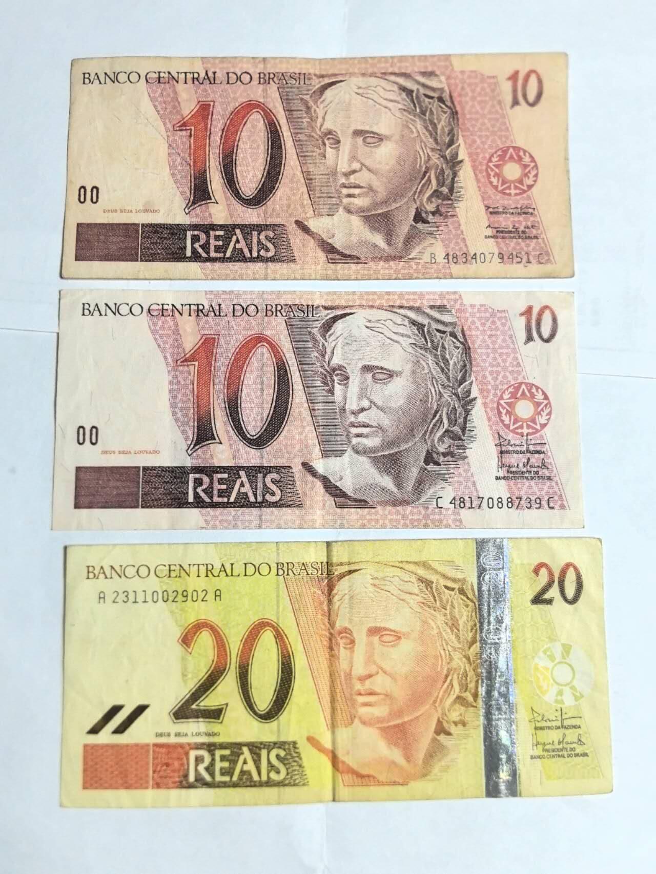 各国外币第99期 品种好部分全新 巴西10和20雷亚尔 3张