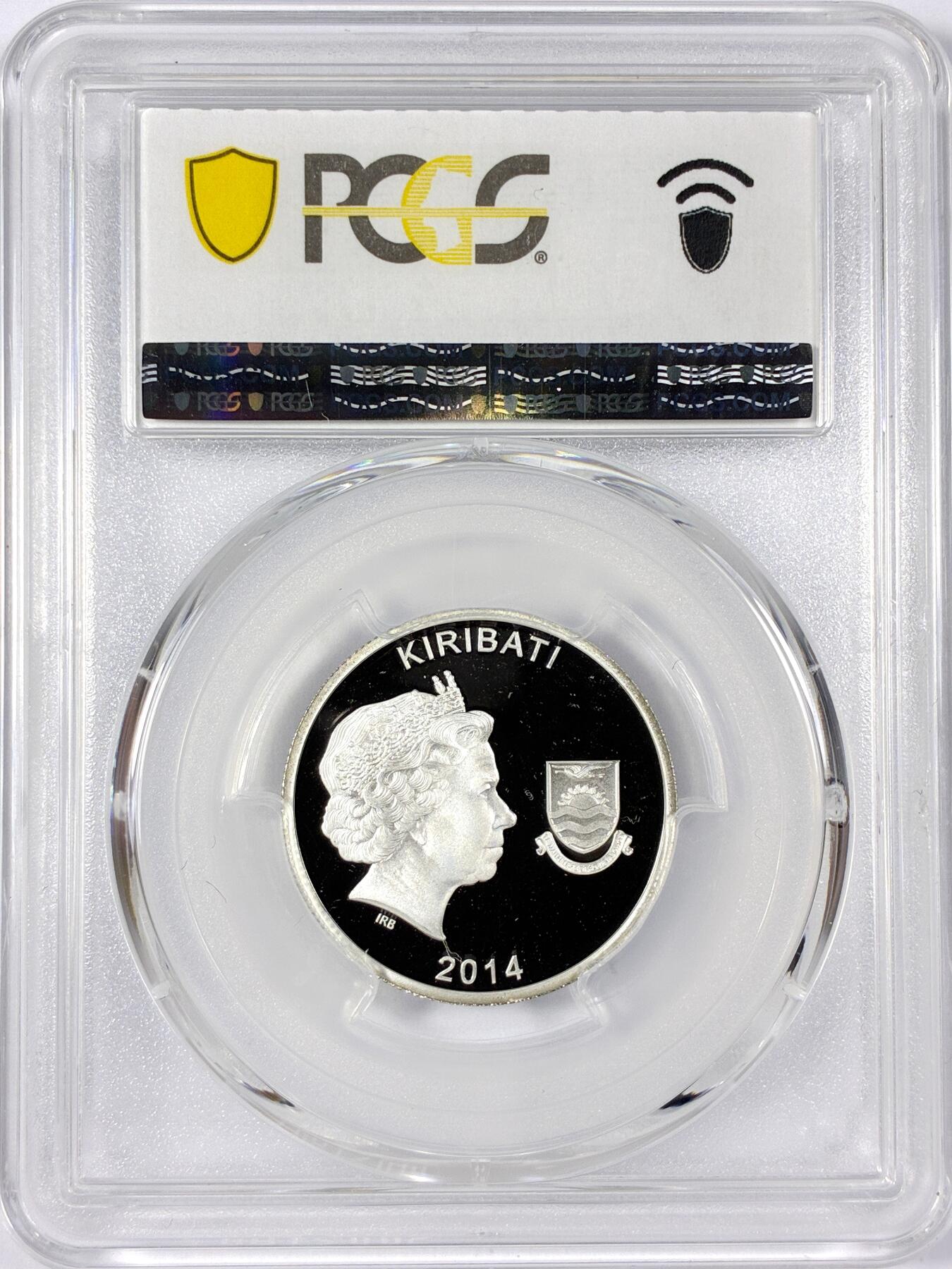 【雨安】【世界币章114期】2025-11-15 周六 19:30 保真 8秒倒数自动落锤 高效拍卖 [评级现代] Kiribati 基里巴斯 10元 2014年 1914年出征 PCGS-PR70DCAM