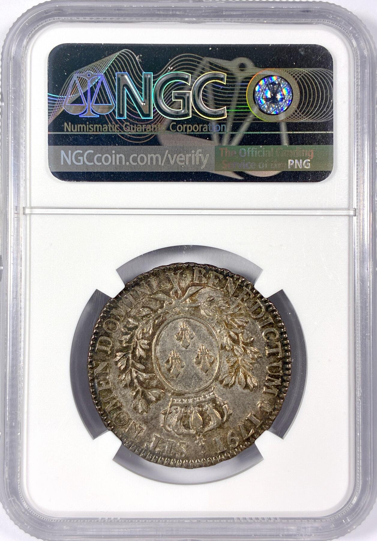 【雨安】【世界币章114期】2025-11-15 周六 19:30 保真 8秒倒数自动落锤 高效拍卖 [评级法国] France 法国 1/2埃居 1791年 路易十六 NGC-MS62