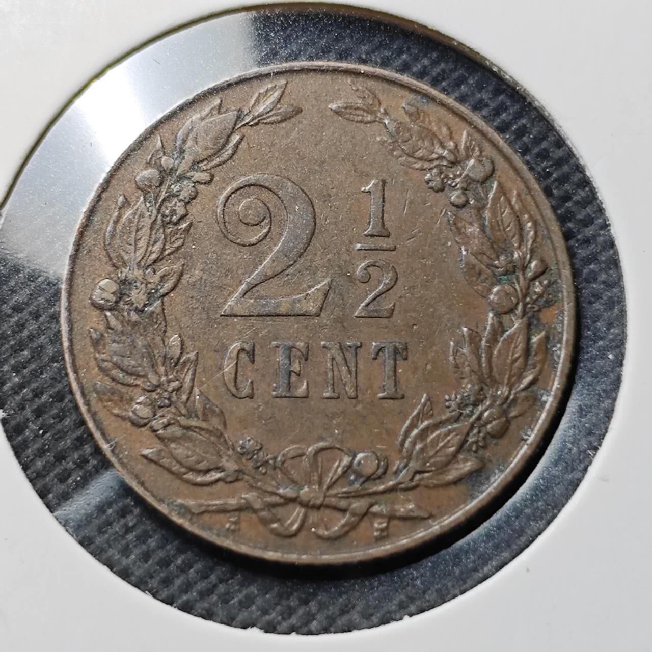 KK钱币收藏小铺  第369场  2月预留时间 周末发货  1903荷兰2.5分铜币