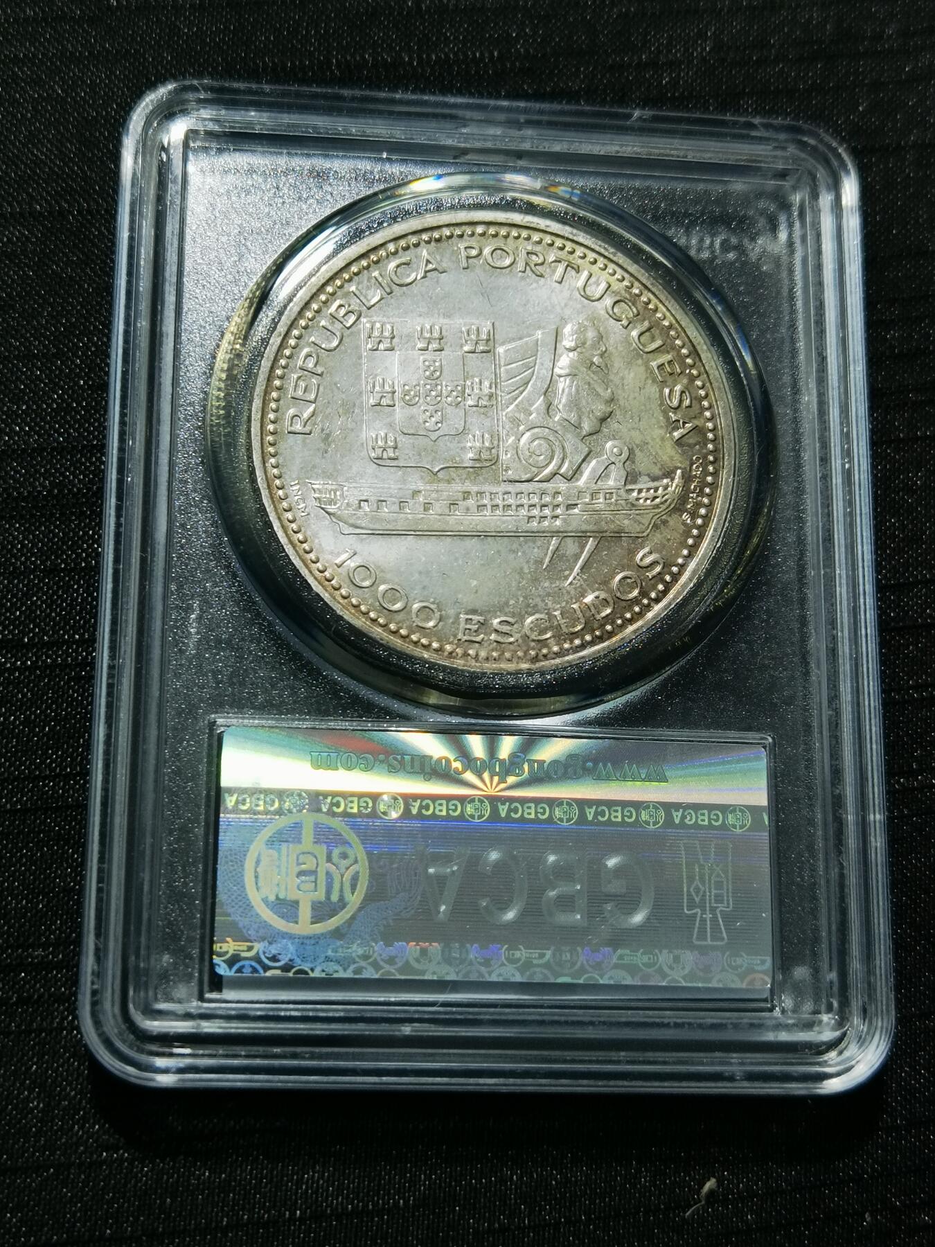 天下钱庄专场欢迎参拍 葡萄牙1000埃斯库多银币