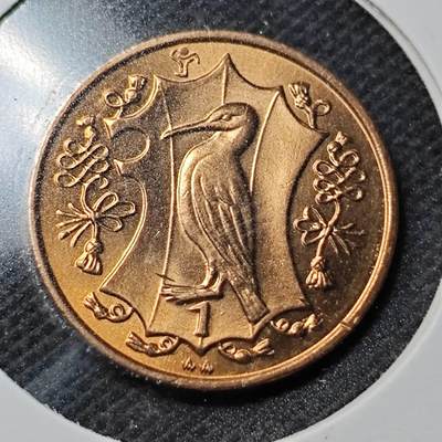 KK钱币收藏小铺  第369场  2月预留时间 周末发货 -  1985马恩岛1便士铜币 好品